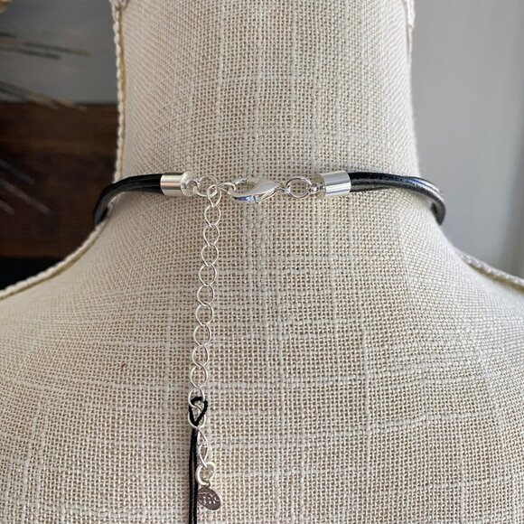 FAC Daring Edge Coker Necklace Gun Metal Silver Tone NWT - Picture 2 of 7